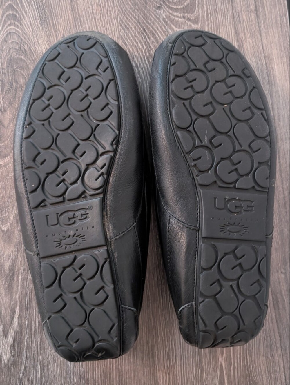 Ugg Mens Leather Sherpa Lined Loafer Shoes Size 11 - Picture 3 of 4